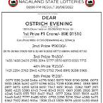 dear ostrich evening saturday weekly lottery result